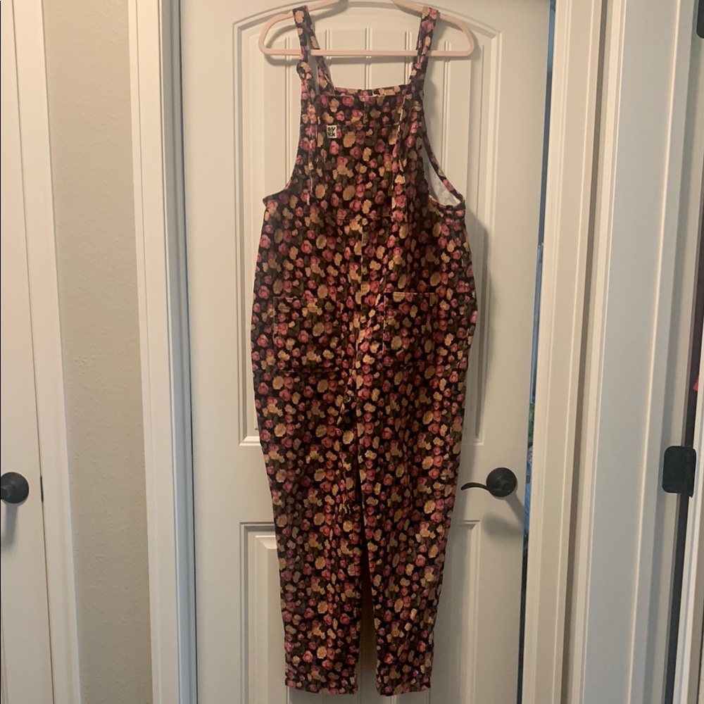 Lucy and Yak floral corduroy overalls (US 10)